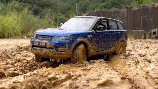 110 Scale RC  Range Rover Sport Muddy Course Driving 24 [upl. by Vitoria37]