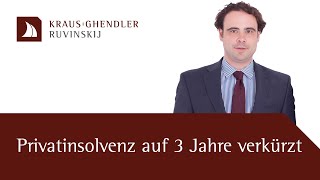 Privatinsolvenz auf 3 Jahre verkürzt  Erklärt vom Anwalt [upl. by Schubert]