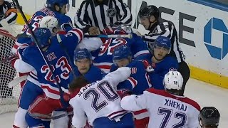 Feisty Game Between Rangers amp Canadiens [upl. by Cressy]