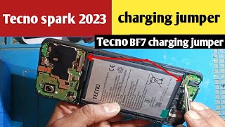 Tecno spark 2023 charging jumper  techno BF 7 charging ways [upl. by Solraced849]