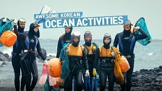 Viral 02 Awesome Korean Ocean Activities [upl. by Alehtse]