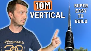 Build an EASY 10 Meter 28 MHz Vertical Antenna for DX [upl. by Annaerdna815]