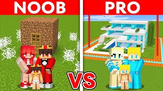 Noob Familie vs Pro Familie SICHERSTES HAUS BAU CHALLENGE in Minecraft [upl. by Peacock35]