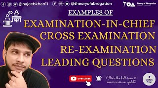 Court examples of Examinationinchief cross examination reexamination and leading questions [upl. by Olegnaid]