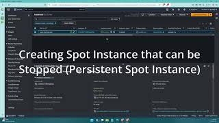 Creating AWS EC2 Spot Instance that can be Stopped [upl. by Oballa]