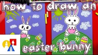 How To Draw A Cartoon Easter Bunny [upl. by Nilesoj]