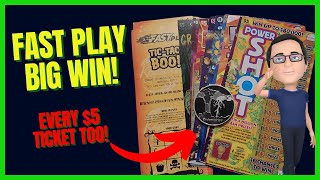 Big Win on Fast Play Lottery Ticket💥Every 5 Kentucky Lottery Tickets Too [upl. by Taveda]