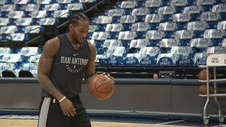 WATCH Gregg Popovich Manu Ginobili talk Kawhi Leonards season debut vs Mavericks [upl. by Torin]