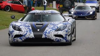 Supercars leaving Salon prive at Blenheim Palace [upl. by Strohben]