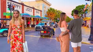 Key West Florida Mallory Square Duval Street 4K HDR Walking Tour [upl. by Melia]