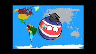 los paises del mundo en provincias del mundo presentado por costa rica de countryballs [upl. by Einnahpets]