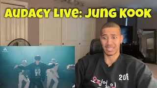 Audacy Live Jung Kook Performs REACTION [upl. by Yriek438]