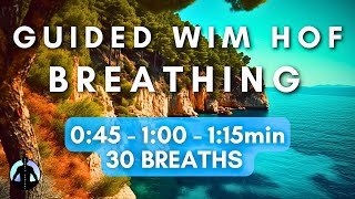 Very Easy WIM HOF Guided Breathing Session  For Complete Beginners [upl. by Epilihp]