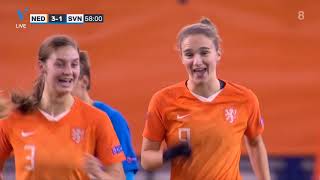 Vivianne Miedema 2 goals European Qualifiers NetherlandsSlovenia [upl. by Youlton]