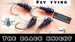 FLY TYING  THE BLACK KNIGHT  perfect euronymphing pattern for coloured water fly fishing [upl. by Nosnek]