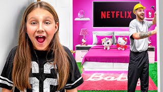 I Built My Little Sisters DREAM BEDROOM LittleLivePets NeeDeesChallenge [upl. by Nosilla]