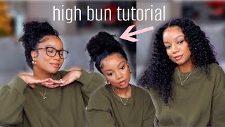 Get The Look Easy High Bun Tutorial  360 Water Wave Wig Install ft Ashimary Hair [upl. by Quirk]