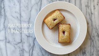 Easy Raspberry Financiers Recipe [upl. by Merrile]