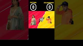 Fatima faisal 🆚 Zulqarnain siqandar 🥵😱shorts [upl. by Yllus]