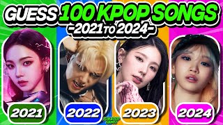 ULTIMATE KPOP QUIZ GUESS 100 KPOP SONGS FROM 2021 TO 2024  FUN KPOP GAMES 2024 [upl. by Llerad168]