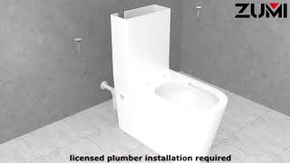 Zumi Wall Faced Toilet Suite Installation Guide [upl. by Jt]