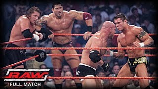 WWE  GOLDBERG VS EVOLUTION  FIRST AND LAST TIME EVER [upl. by Bartolome]