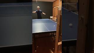 The man who has been playing ping pong for a year is practicing his Seemiller hitting technique [upl. by Katerina]