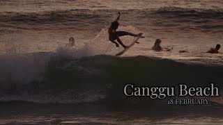 Surf in Afternoon Canngu Beach 18 Feb 2024  Surfing Bali [upl. by Olzsal]