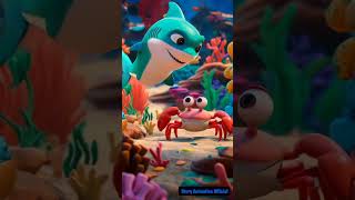 Baby Shark vs Brave Crab  Animasi dan Petualangan Lucu untuk Anak anak shorts short shortsfeed [upl. by Anidnamra249]