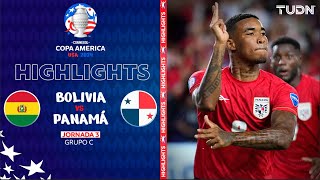 HIGHLIGHTS  Bolivia vs Panamá  Copa América 2024  J3  TUDN [upl. by Eiramacissej]