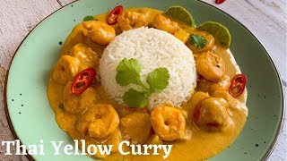 Delicious Thai Yellow Curry  Thai Yellow Curry With Prawns  Prawn Curry [upl. by Stinky985]