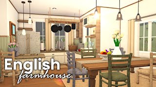 English Farmhouse Interior  Bloxburg Speedbuild [upl. by Ierna]