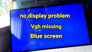 haier 40 inch led tv blue screen no displayhow to repair [upl. by Anayi]