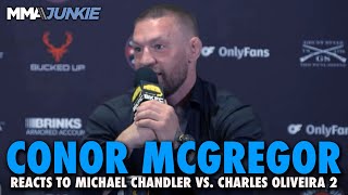 Conor McGregor Reacts to Michael Chandler vs Charles Oliveira at UFC 309 Calls for My Date [upl. by Evad]