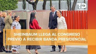 Claudia Sheinbaum llega al Congreso de la Unión donde recibirá la banda presidencial [upl. by Alfreda]