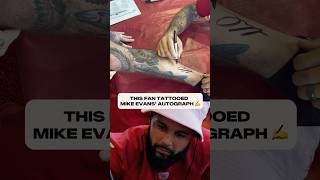 Mike Evans made this fan’s longtime dream come true 👏 buccaneers mikeevans nfl tattoo fan [upl. by Ahsino]