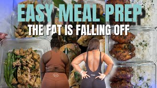 EASY MEAL PREP FOR WEIGHT LOSS High protein to lose fat and build muscle [upl. by Gillie]