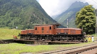 Bahnverkehr am Gotthard  Historisches in Erstfeld [upl. by Ainslee]