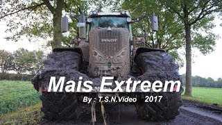 Mais hakselen 2017 Modderen Stuck in the mud Fendt Krone [upl. by Witt921]