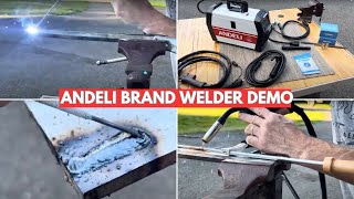 Andeli Brand Welder Review Demonstration Showcasing Stick Welding and Flux Core Capabilities [upl. by Takara142]