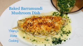 Barramundi Fish Mushroom Dish  Barramundi Fish Recipe [upl. by Assirram]