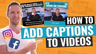 How to Add Captions to Videos Bakein Subtitles for Instagram Videos [upl. by Aiuqram]