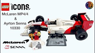 Lego Icons McLaren MP44 amp Ayrton Senna Speed Build amp Review  Tribute to a Racing Legend [upl. by Ellard]