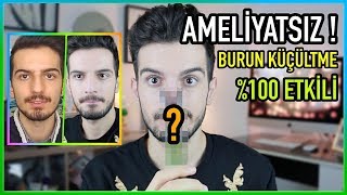 Ameliyatsız Burun Estetiği  Burun Küçültme Yöntemim EVDE [upl. by Nosdrahcir]