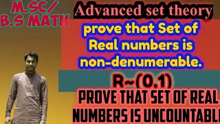 Advance set theoryLec12prove that R is non denumerable R01R is uncountableCradRC [upl. by Juditha]