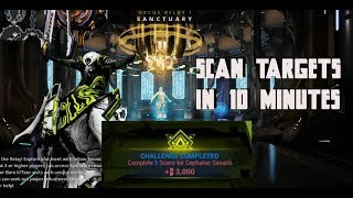 Complete all 5 scans for Cephalon Simaris challenge in 10 minutes  warframe challenge guide [upl. by Hgielrac117]