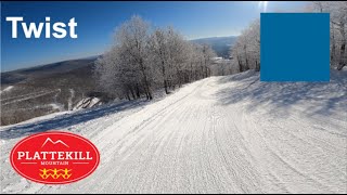 Skiing Twist at Plattekill Mountain Mar 4th 2023 [upl. by Secundas]