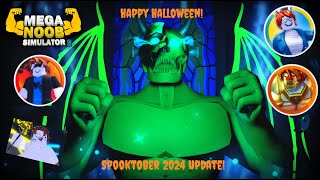 Roblox 💪Mega Noob Simulator 2💪  All Bosses  Cutscenes Spooktober Update [upl. by Dranrev810]