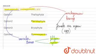 Nonvascular archegoniates are [upl. by Walter]