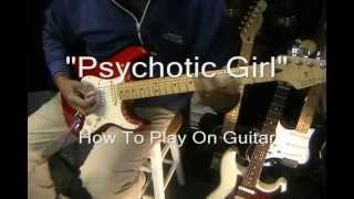 How To Play The Black Keys PSYCHOTIC GIRL On Guitar Guitar LessonTutorial EricBlackmonGuitar [upl. by Esbenshade]